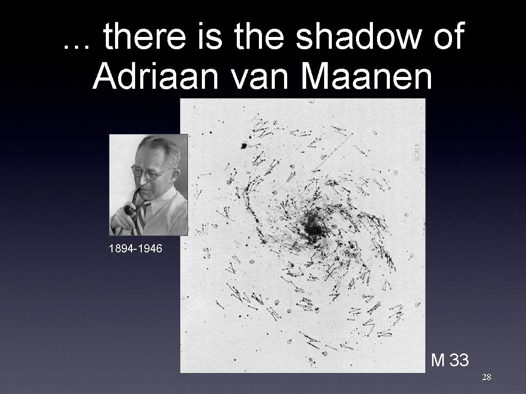 . . . there is the shadow of Adriaan van Maanen 1894 -1946 M