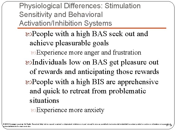 Physiological Differences: Stimulation Sensitivity and Behavioral Activation/Inhibition Systems People with a high BAS seek
