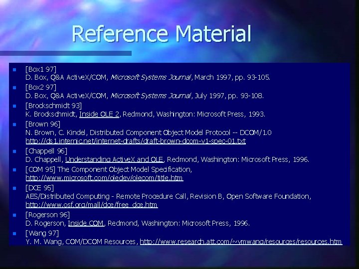 Reference Material n n n n n [Box 1 97] D. Box, Q&A Active.