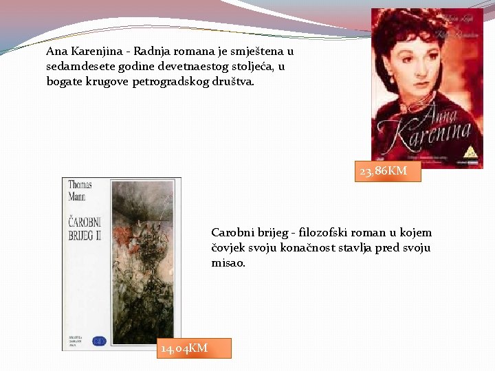 Ana Karenjina - Radnja romana je smještena u sedamdesete godine devetnaestog stoljeća, u bogate