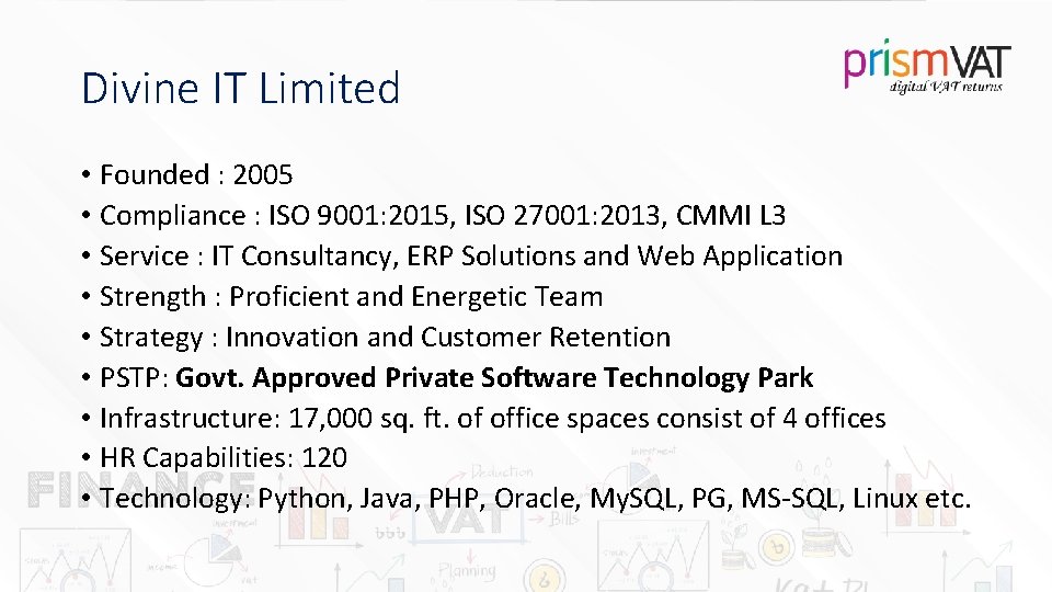 Divine IT Limited • Founded : 2005 • Compliance : ISO 9001: 2015, ISO