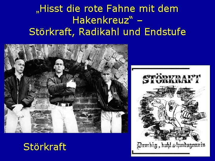 „Hisst die rote Fahne mit dem Hakenkreuz“ – Störkraft, Radikahl und Endstufe Störkraft 