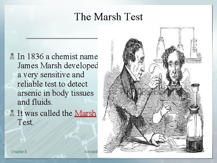 The Marsh Test N In 1836 a chemist named James Marsh developed a very