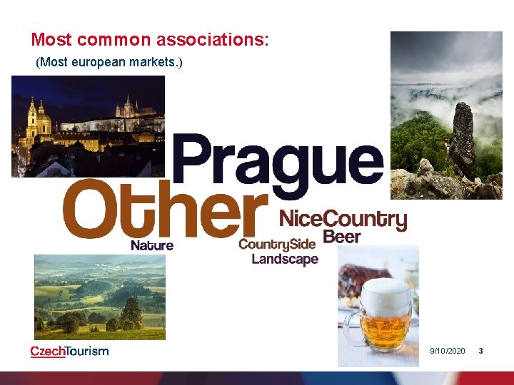 Most common associations: (Most european markets. ) 9/10/2020 3 