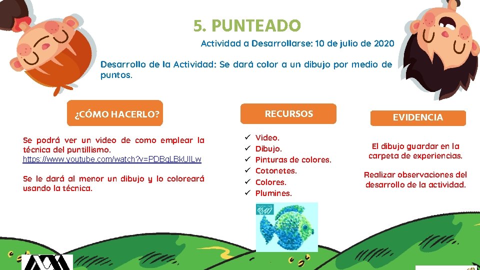 5. PUNTEADO Actividad a Desarrollarse: 10 de julio de 2020 Desarrollo de la Actividad: