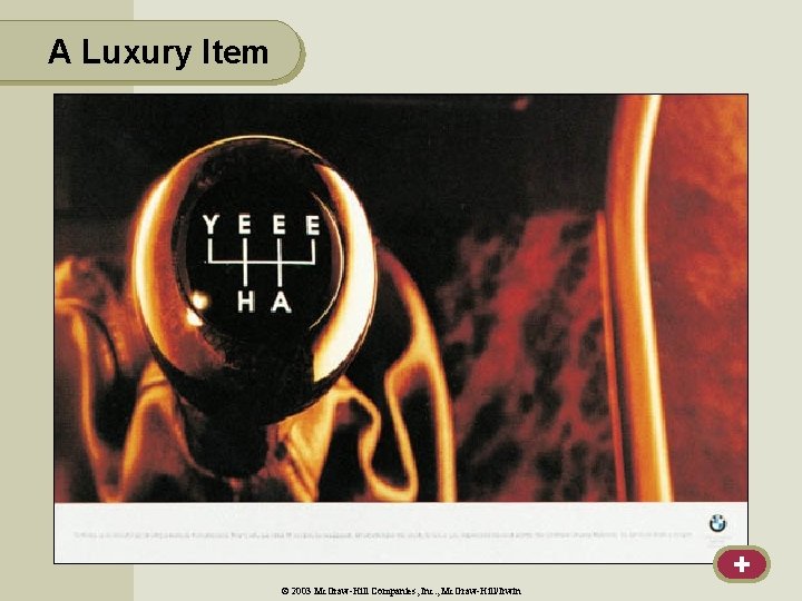 A Luxury Item + © 2003 Mc. Graw-Hill Companies, Inc. , Mc. Graw-Hill/Irwin 