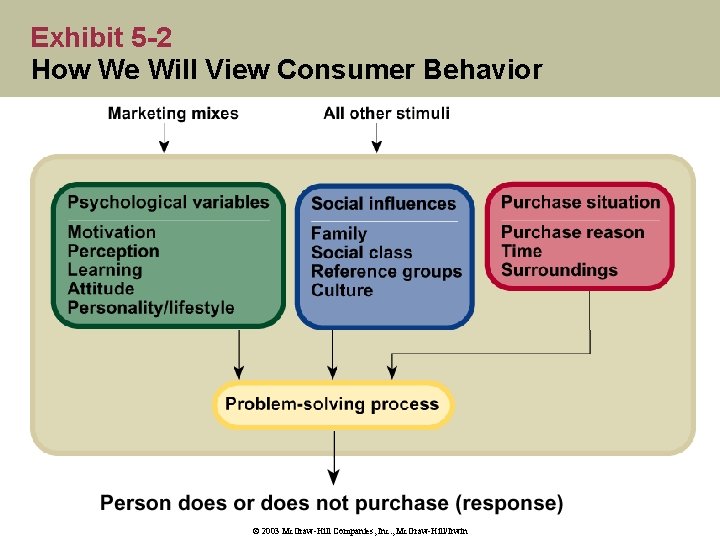 Exhibit 5 -2 How We Will View Consumer Behavior © 2003 Mc. Graw-Hill Companies,