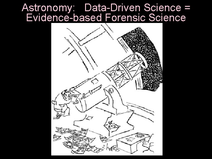 Astronomy: Data-Driven Science = Evidence-based Forensic Science 