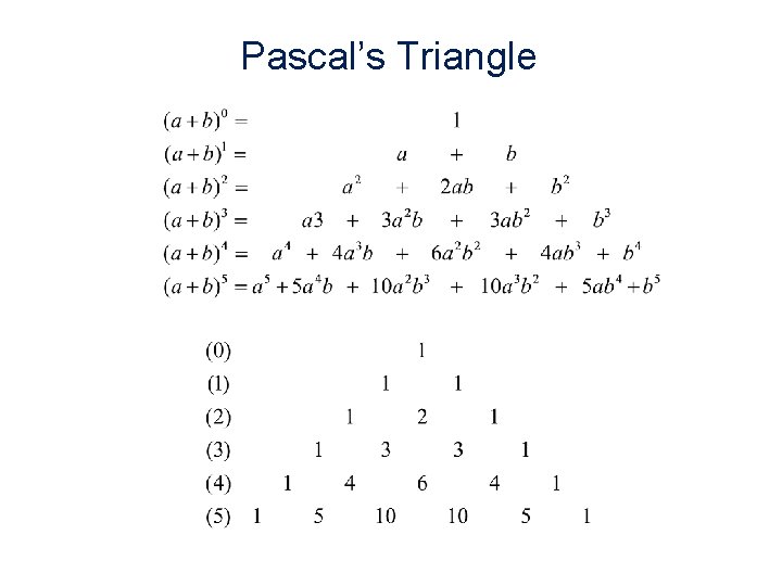 Pascal’s Triangle 
