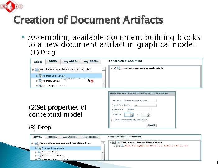 Creation of Document Artifacts Assembling available document building blocks to a new document artifact