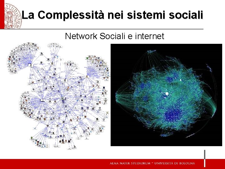 La Complessità nei sistemi sociali Network Sociali e internet 