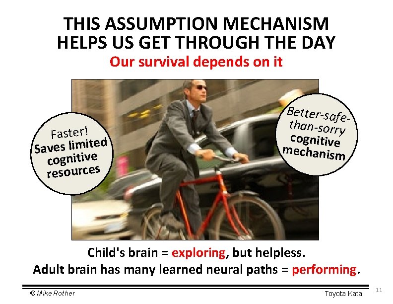 THIS ASSUMPTION MECHANISM HELPS US GET THROUGH THE DAY Our survival depends on it