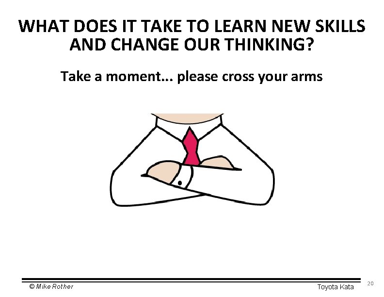 WHAT DOES IT TAKE TO LEARN NEW SKILLS AND CHANGE OUR THINKING? Take a