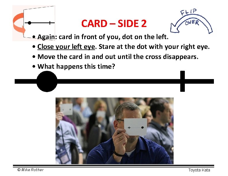 CARD – SIDE 2 • Again: card in front of you, dot on the