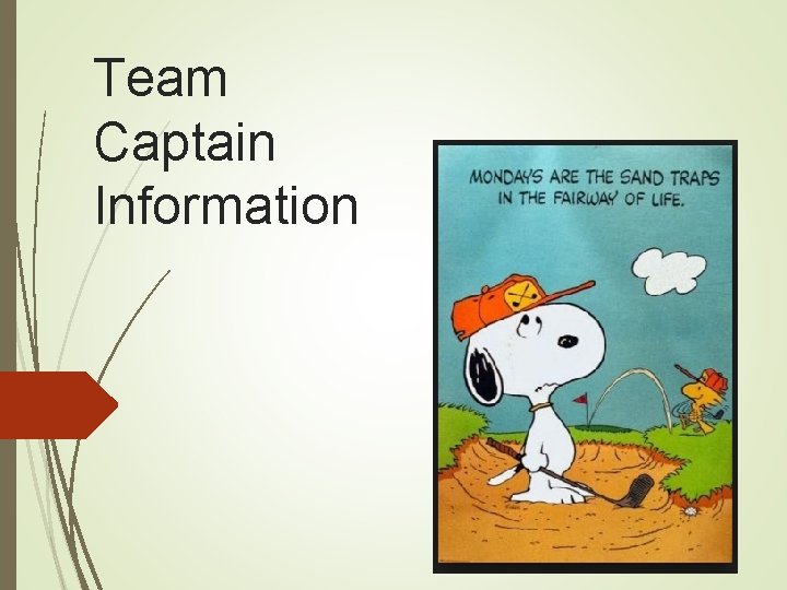 Team Captain Information 