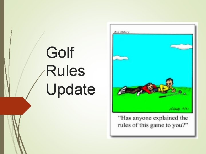 Golf Rules Update 