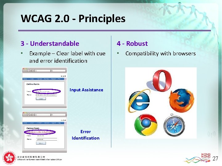 WCAG 2. 0 - Principles 3 - Understandable • Example – Clear label with