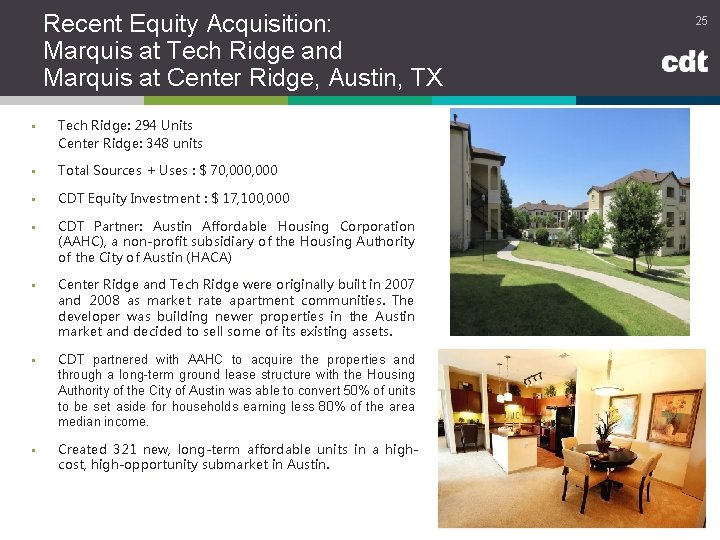 Recent Equity Acquisition: Marquis at Tech Ridge and Marquis at Center Ridge, Austin, TX
