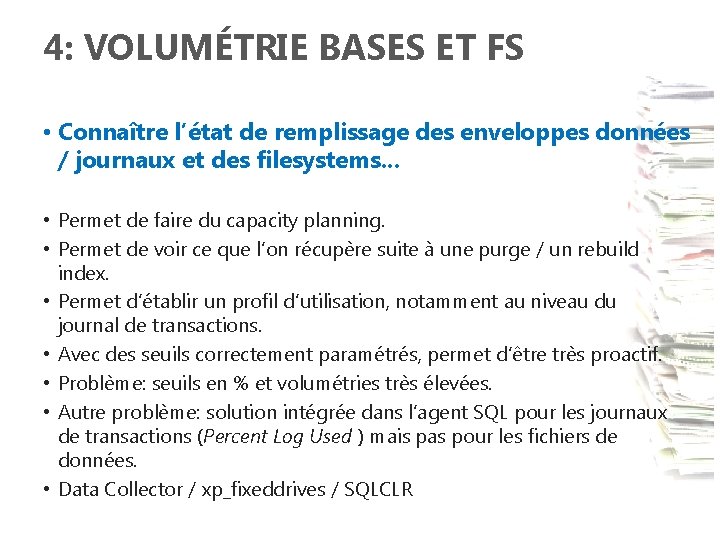 4: VOLUMÉTRIE BASES ET FS • Connaître l’état de remplissage des enveloppes données /