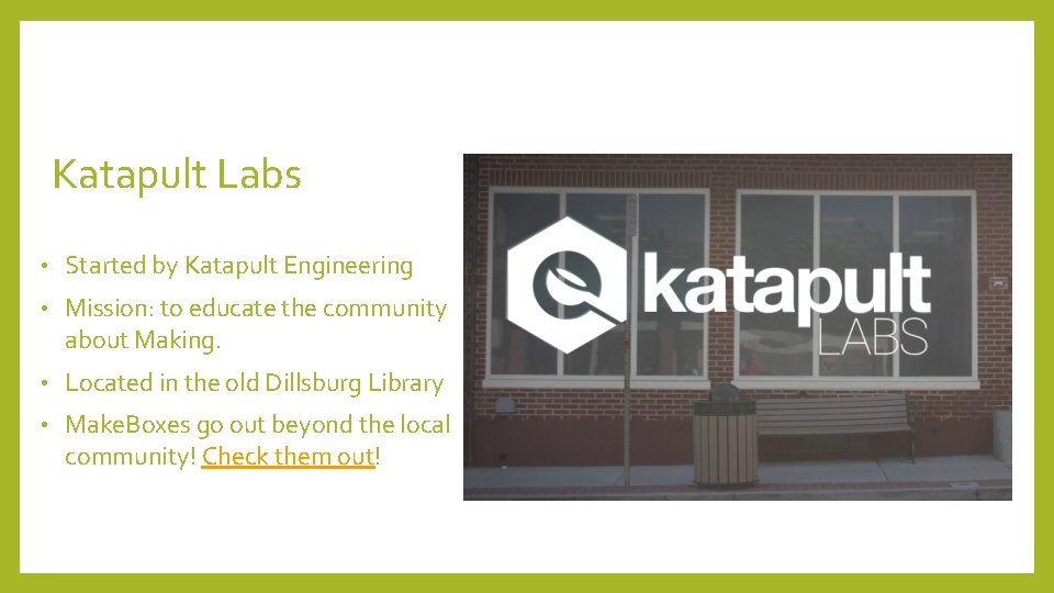 Katapult Labs • Started by Katapult Engineering • Mission: to educate the community about