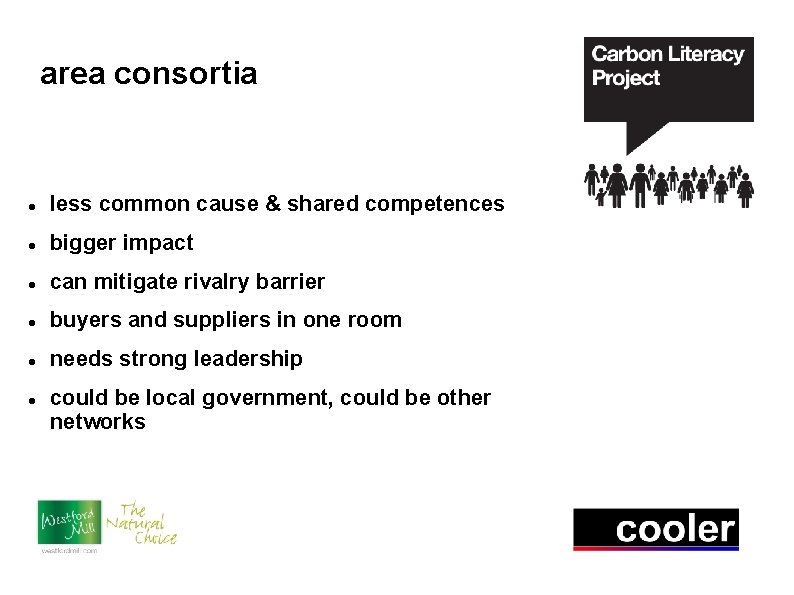 area consortia less common cause & shared competences bigger impact can mitigate rivalry barrier