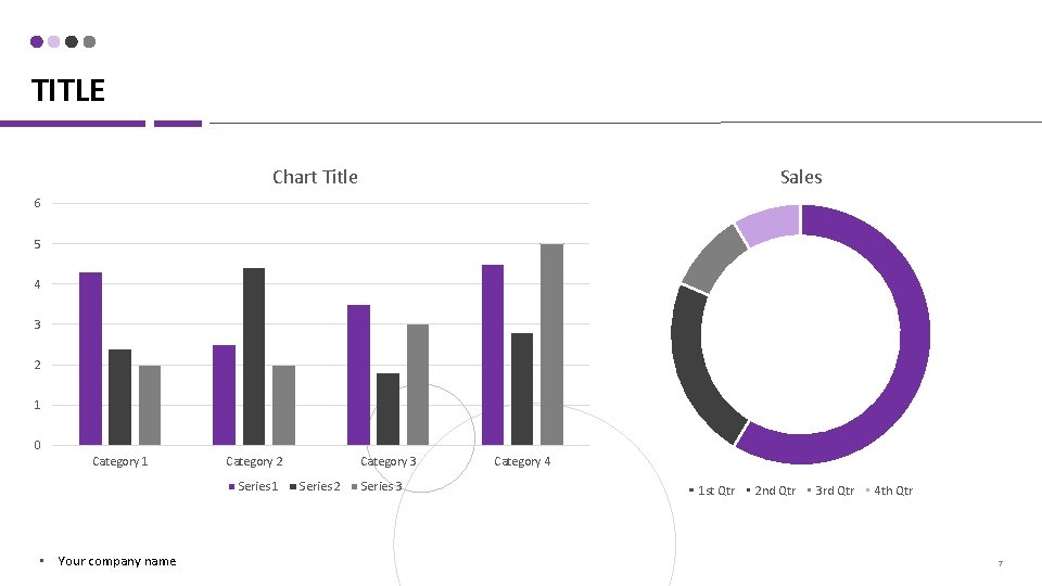 TITLE Chart Title Sales 6 5 4 3 2 1 0 Category 1 Category