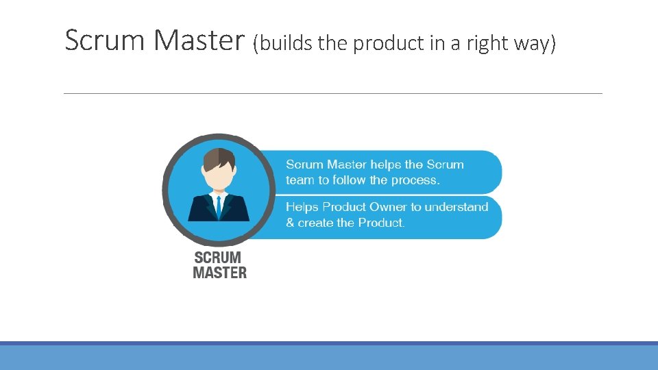 Scrum Master (builds the product in a right way) 