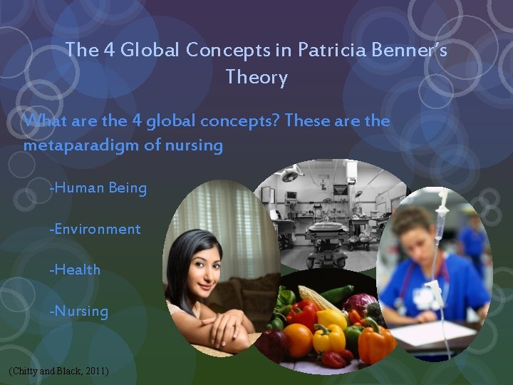 The 4 Global Concepts in Patricia Benner’s Theory What are the 4 global concepts?