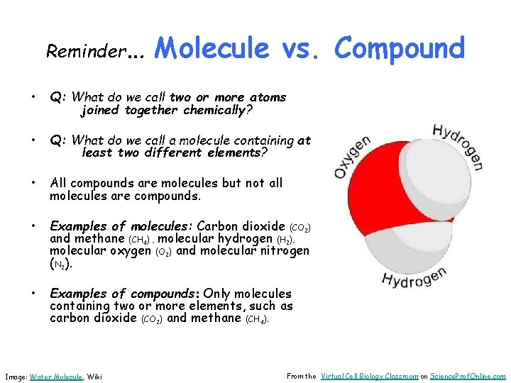 Reminder… Molecule vs. Compound • Q: What do we call two or more atoms