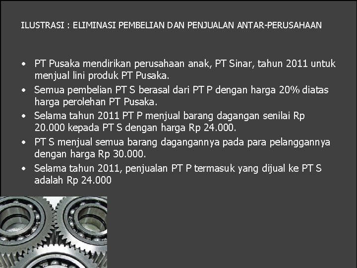 ILUSTRASI : ELIMINASI PEMBELIAN DAN PENJUALAN ANTAR-PERUSAHAAN • PT Pusaka mendirikan perusahaan anak, PT