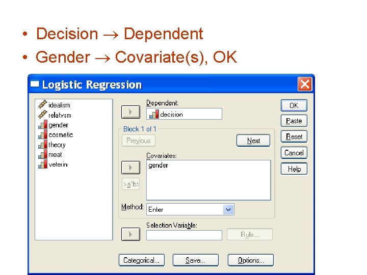  • Decision Dependent • Gender Covariate(s), OK 