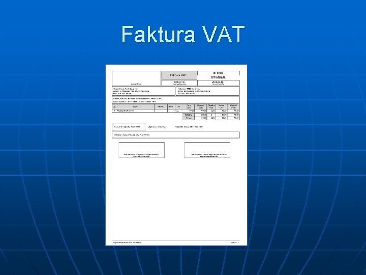 Faktura VAT 