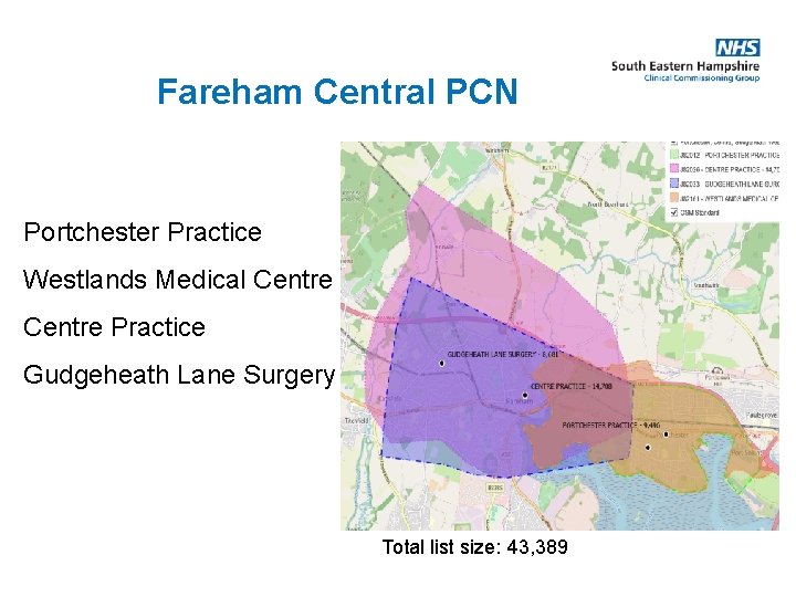 Fareham Central PCN Portchester Practice Westlands Medical Centre Practice Gudgeheath Lane Surgery Total list