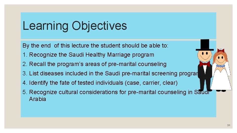 Learning Objectives By the end of this lecture the student should be able to: