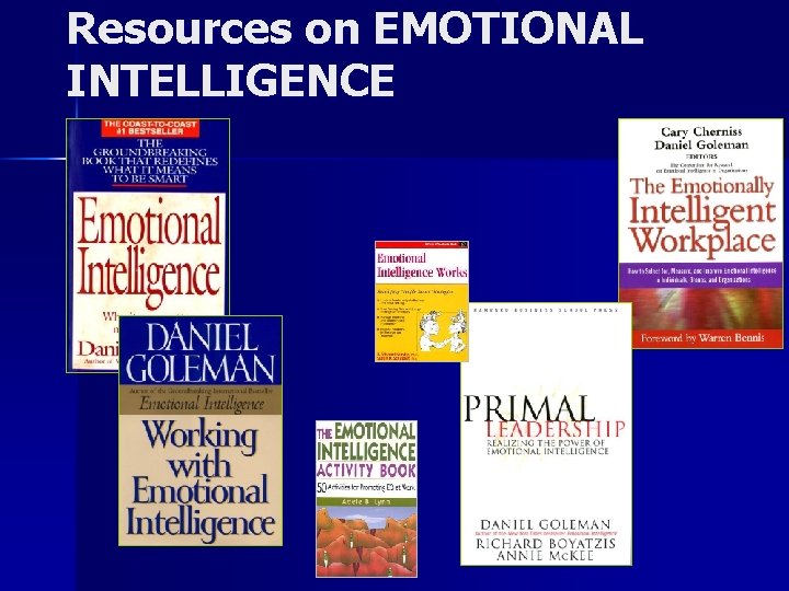 Resources on EMOTIONAL INTELLIGENCE 