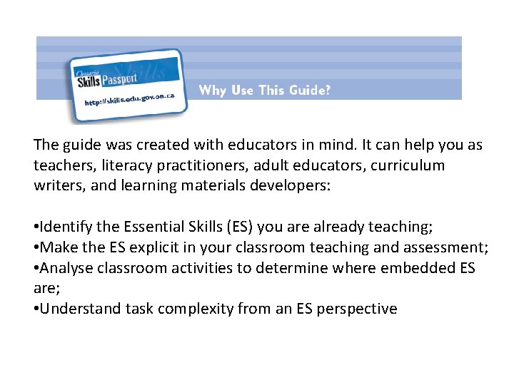The guide was created with educators in mind. It can help you as teachers,
