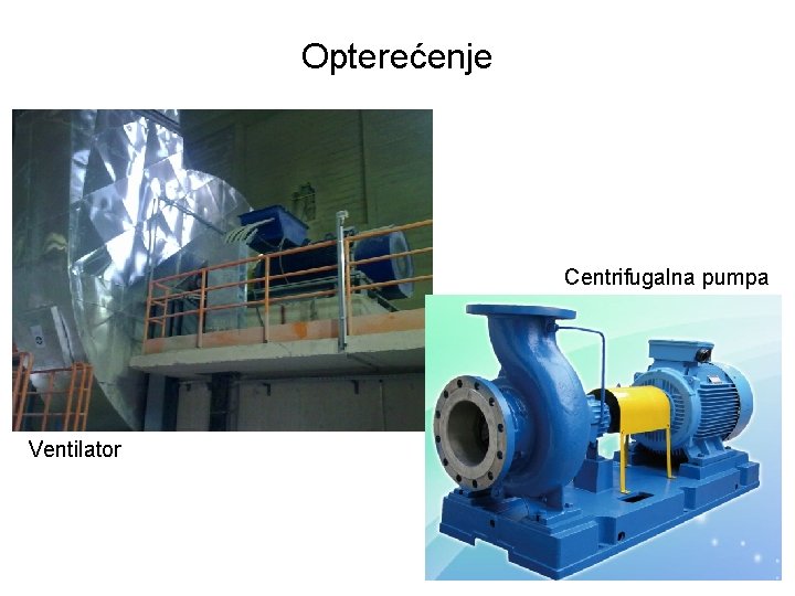 Opterećenje Centrifugalna pumpa Ventilator 