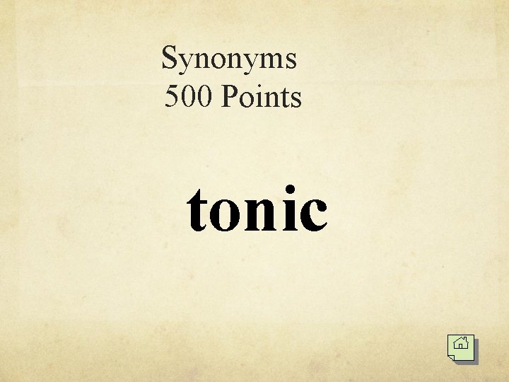 Synonyms 500 Points tonic 