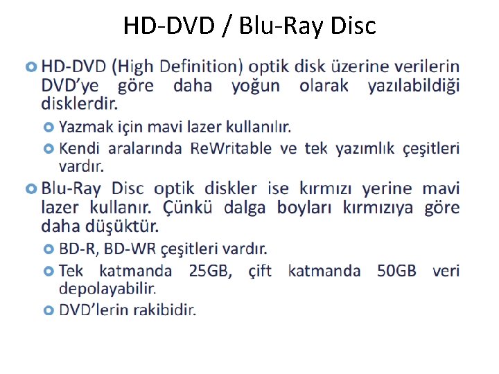 HD-DVD / Blu-Ray Disc 