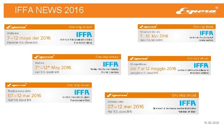 IFFA NEWS 2016 10. 09. 2020 