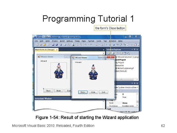 Programming Tutorial 1 Figure 1 -54: Result of starting the Wizard application Microsoft Visual