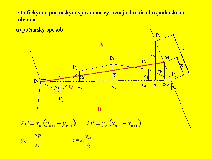 Grafickým a počtárskym spôsobom vyrovnajte hranicu hospodárskeho obvodu. a) počtársky spôsob P 6 A