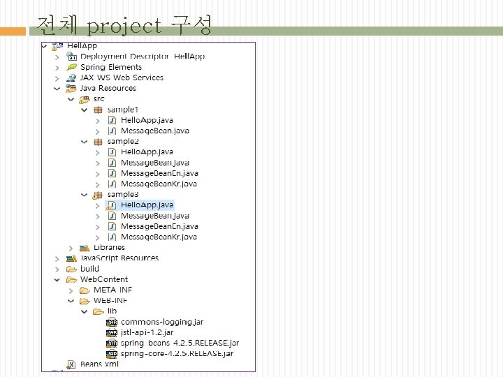 전체 project 구성 전체 project 구성