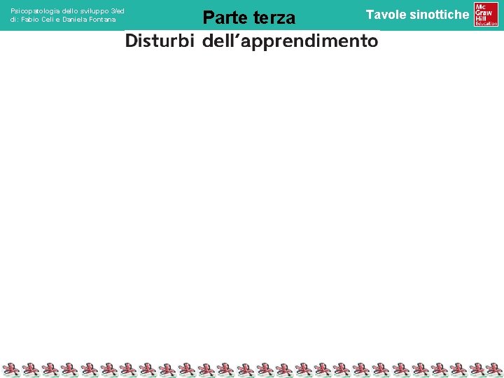 Psicopatologia dello sviluppo 3/ed di: Fabio Celi e Daniela Fontana Parte terza Tavole sinottiche