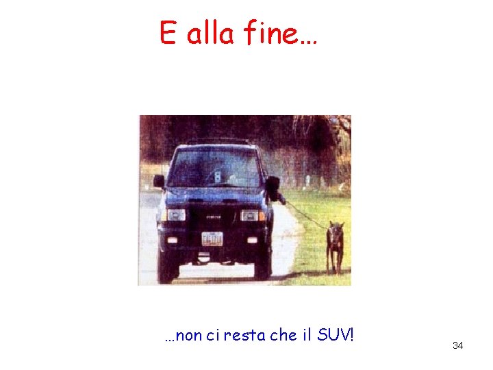 E alla fine… …non ci resta che il SUV! 34 