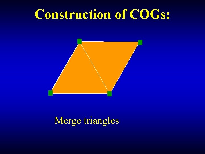 Construction of COGs: Merge triangles Construction of COGs: Merge triangles