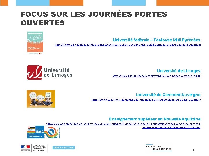 FOCUS SUR LES JOURNÉES PORTES OUVERTES Université fédérale – Toulouse Midi Pyrénées https: //www.