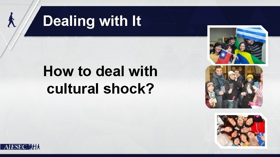 Dealing with It How to deal with cultural shock? 