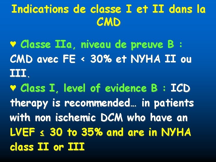 Indications de classe I et II dans la CMD ♥ Classe IIa, niveau de