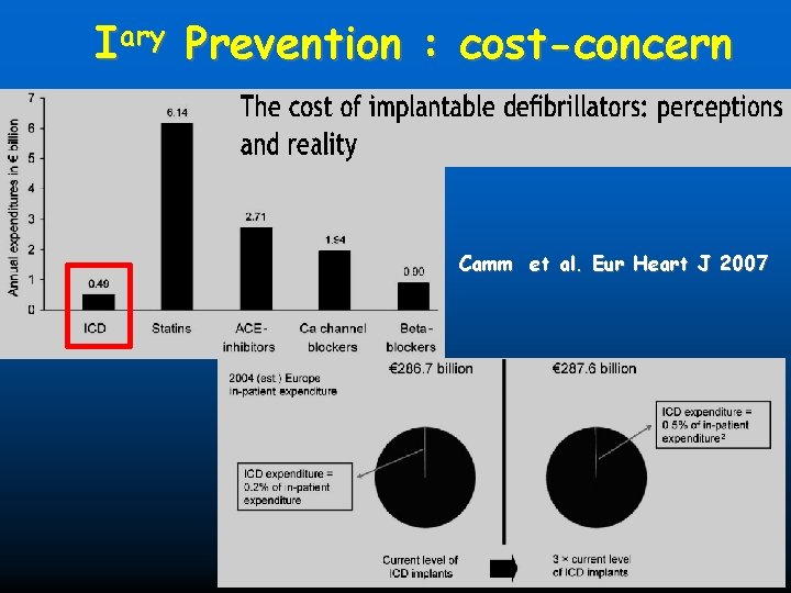 Iary Prevention : cost-concern Camm et al. Eur Heart J 2007 